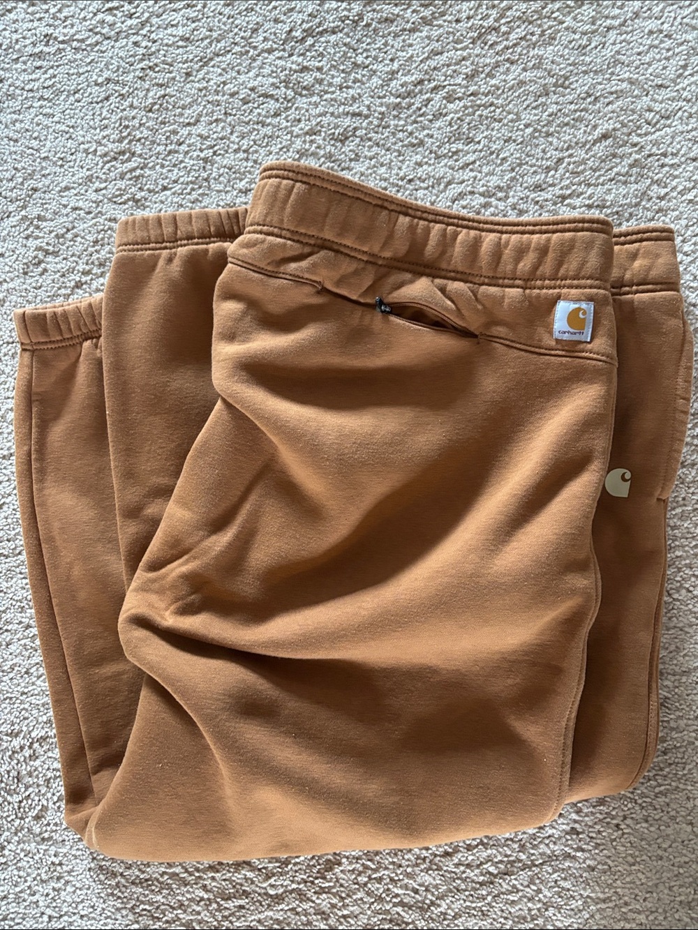 Carhartt Woman's 3X Plus 24/26 Caramel Brown Jogger Sweatpants Drawstring